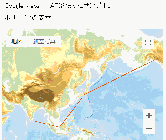 ポリラインの表示